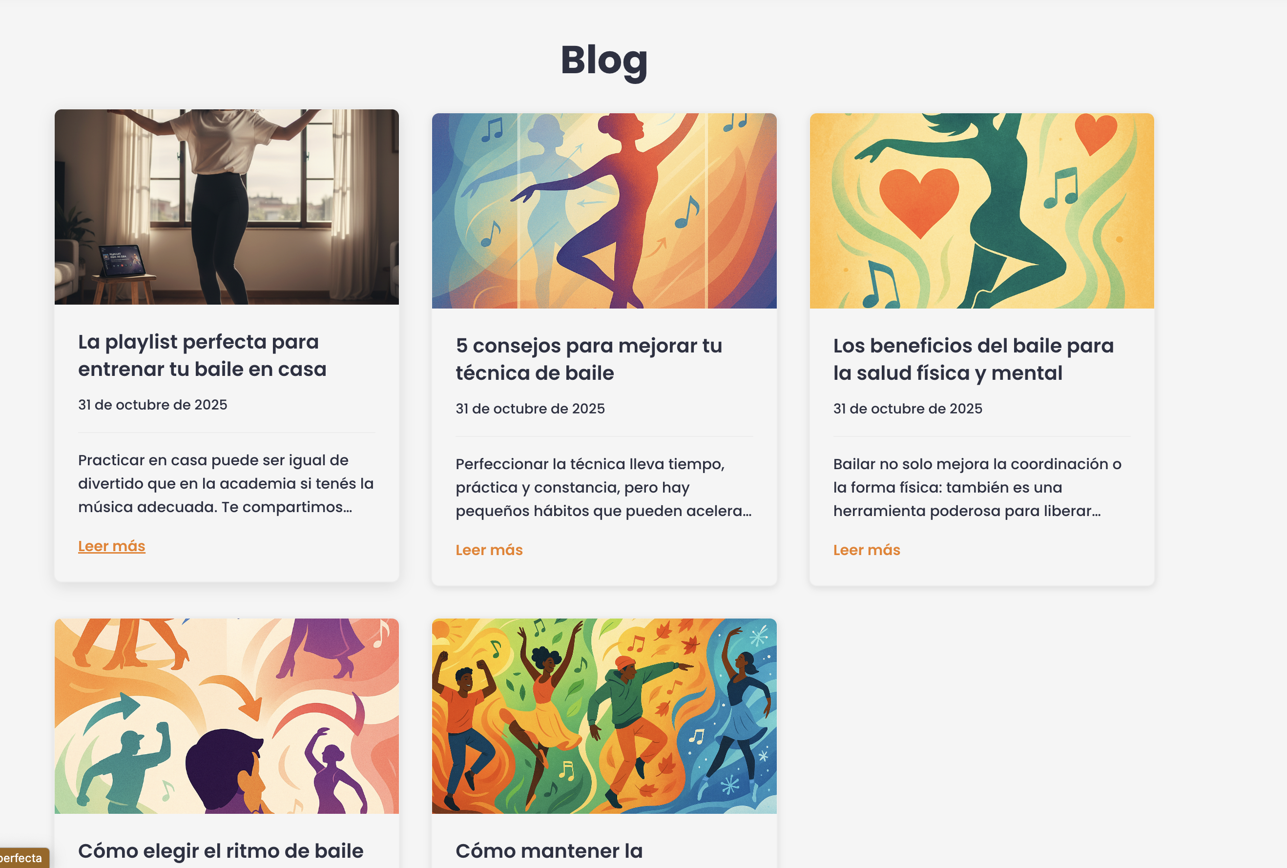 Blog institucional de la academia