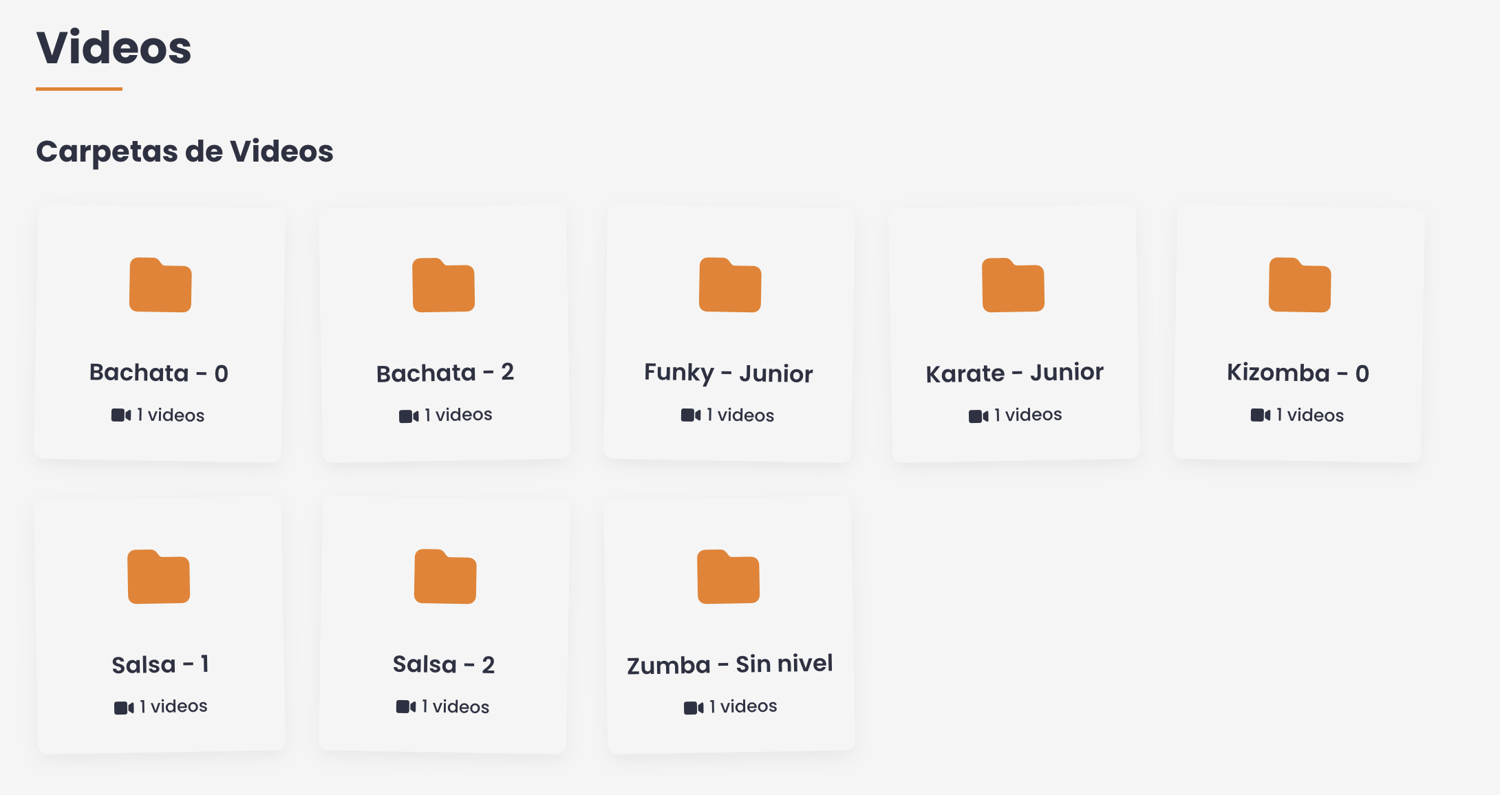 Biblioteca de videos de clases